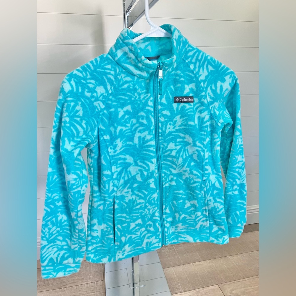 Columbia Teal Fleece Jacket Blue Fleece Jacket by Columbia for Girls